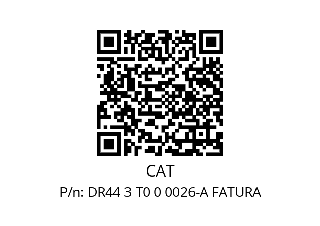   CAT DR44 3 T0 0 0026-A FATURA