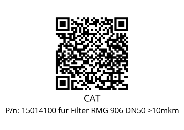   CAT 15014100 fur Filter RMG 906 DN50 >10mkm