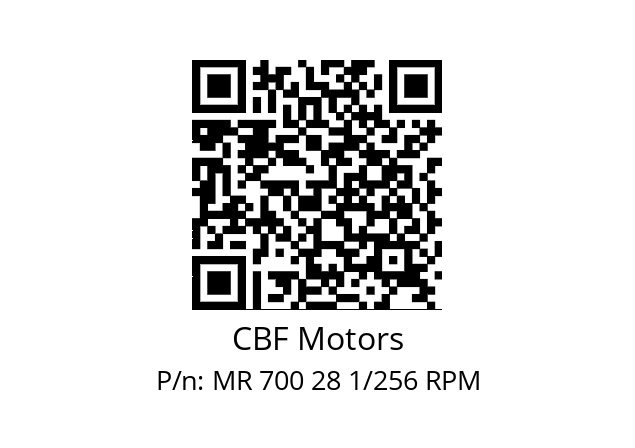   CBF Motors MR 700 28 1/256 RPM