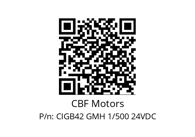   CBF Motors CIGB42 GMH 1/500 24VDC