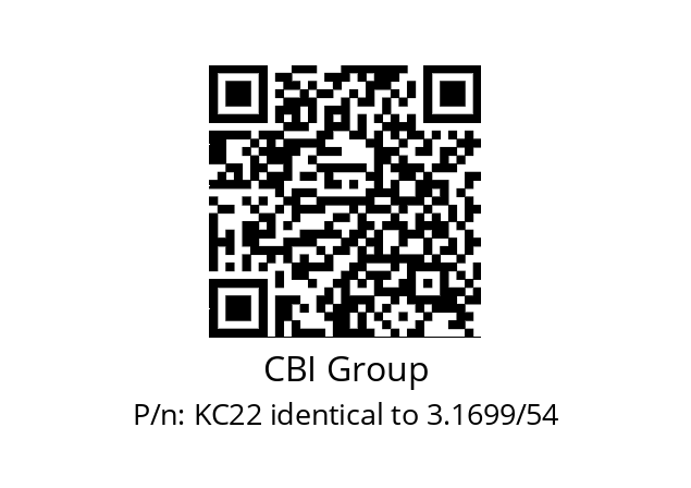   CBI Group KC22 identical to 3.1699/54