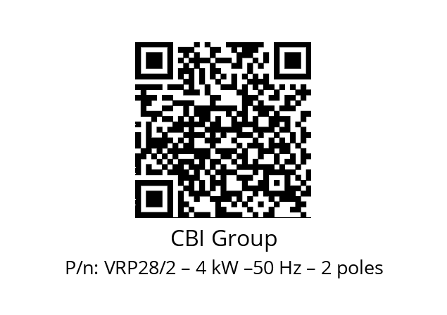   CBI Group VRP28/2 – 4 kW –50 Hz – 2 poles