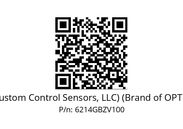   CCS Inc. (Custom Control Sensors, LLC) (Brand of OPTEX GROUP) 6214GBZV100