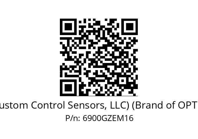   CCS Inc. (Custom Control Sensors, LLC) (Brand of OPTEX GROUP) 6900GZEM16