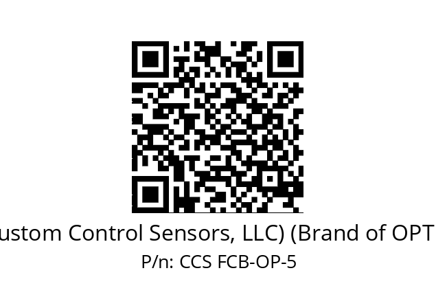   CCS Inc. (Custom Control Sensors, LLC) (Brand of OPTEX GROUP) CCS FCB-OP-5