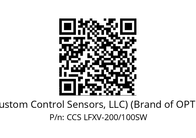   CCS Inc. (Custom Control Sensors, LLC) (Brand of OPTEX GROUP) CCS LFXV-200/100SW