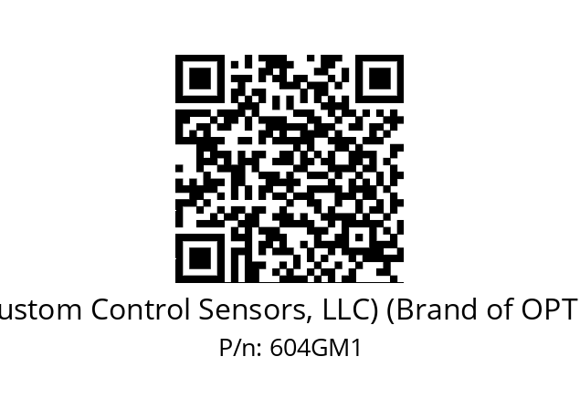   CCS Inc. (Custom Control Sensors, LLC) (Brand of OPTEX GROUP) 604GM1