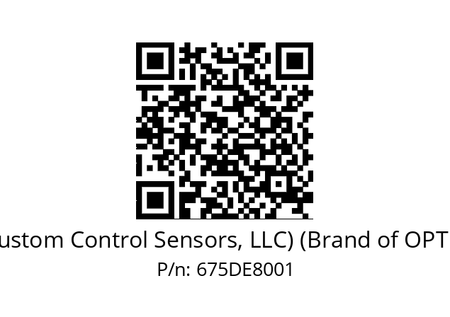   CCS Inc. (Custom Control Sensors, LLC) (Brand of OPTEX GROUP) 675DE8001