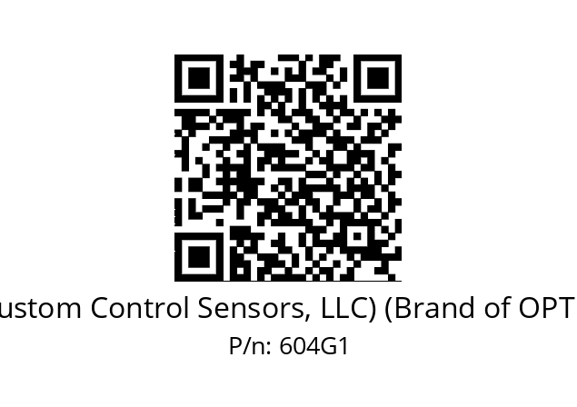   CCS Inc. (Custom Control Sensors, LLC) (Brand of OPTEX GROUP) 604G1