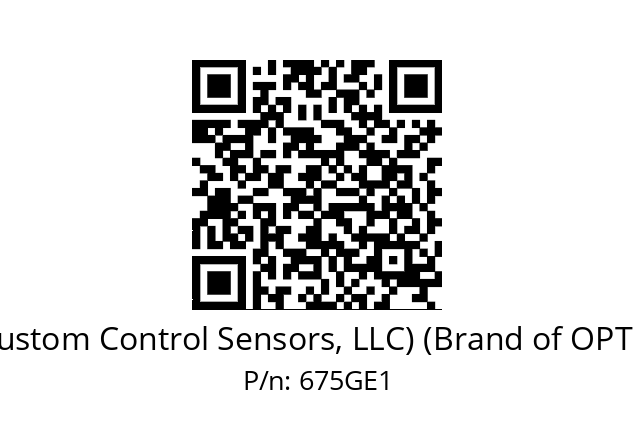   CCS Inc. (Custom Control Sensors, LLC) (Brand of OPTEX GROUP) 675GE1