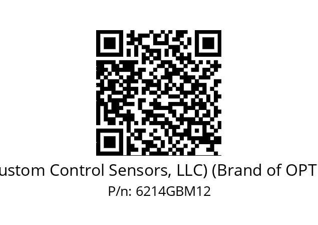   CCS Inc. (Custom Control Sensors, LLC) (Brand of OPTEX GROUP) 6214GBM12