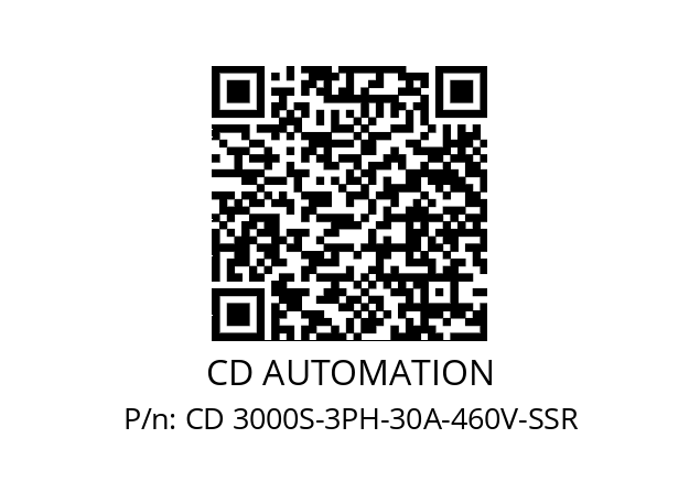   CD AUTOMATION CD 3000S-3PH-30A-460V-SSR