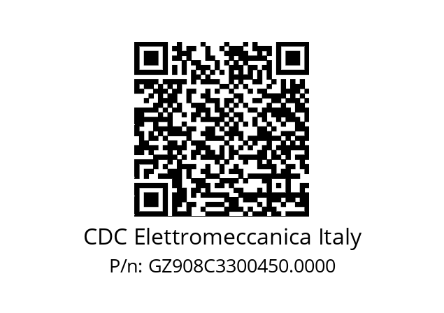   CDC Elettromeccanica Italy GZ908C3300450.0000