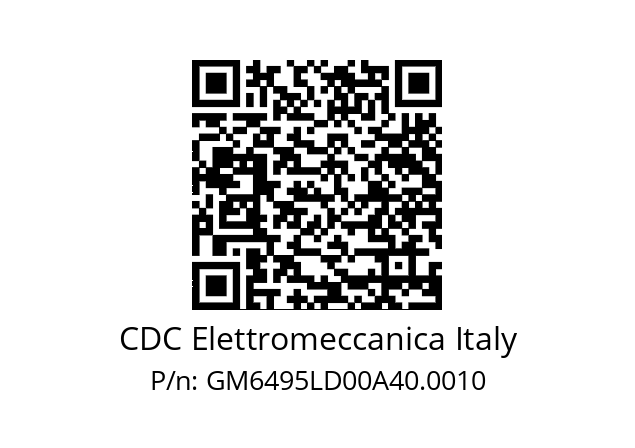   CDC Elettromeccanica Italy GM6495LD00A40.0010