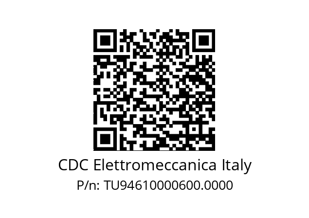   CDC Elettromeccanica Italy TU94610000600.0000