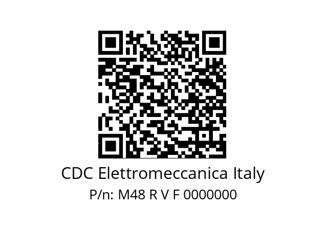   CDC Elettromeccanica Italy M48 R V F 0000000