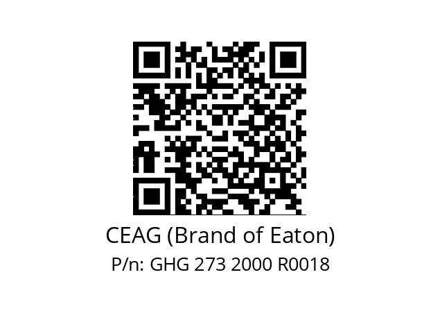   CEAG (Brand of Eaton) GHG 273 2000 R0018