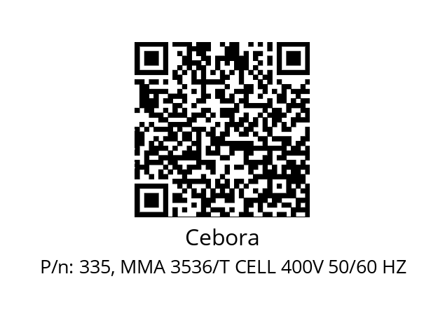   Cebora 335, MMA 3536/T CELL 400V 50/60 HZ