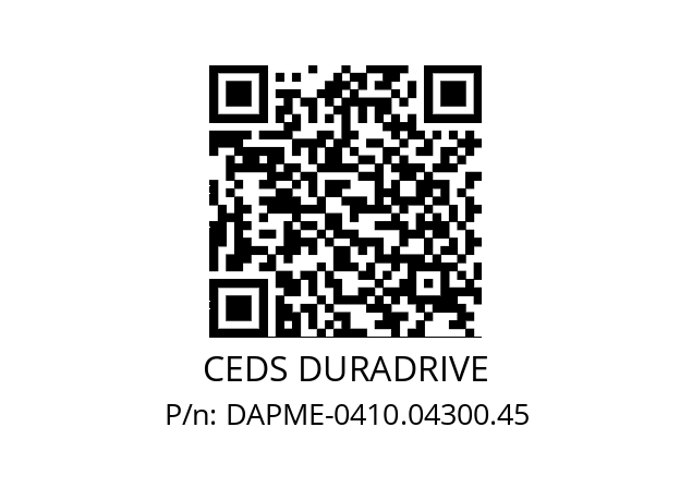   CEDS DURADRIVE DAPME-0410.04300.45