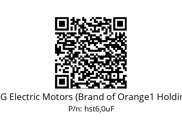   CEG Electric Motors (Brand of Orange1 Holding) hst6,0uF