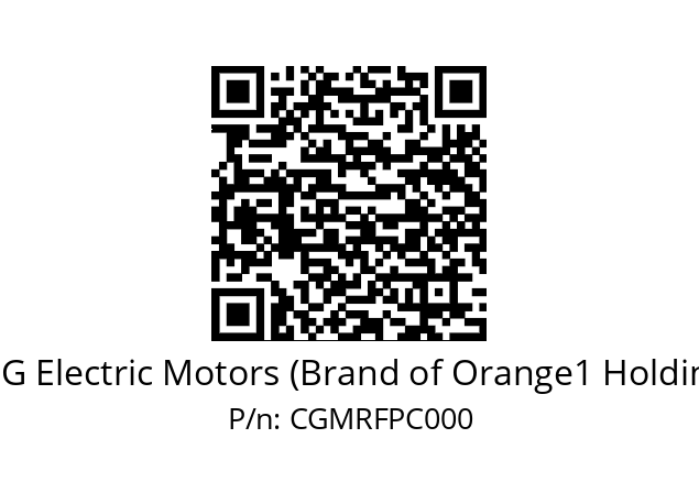   CEG Electric Motors (Brand of Orange1 Holding) CGMRFPC000