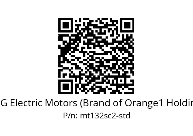   CEG Electric Motors (Brand of Orange1 Holding) mt132sc2-std