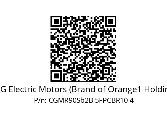   CEG Electric Motors (Brand of Orange1 Holding) CGMR90Sb2B 5FPCBR10 4