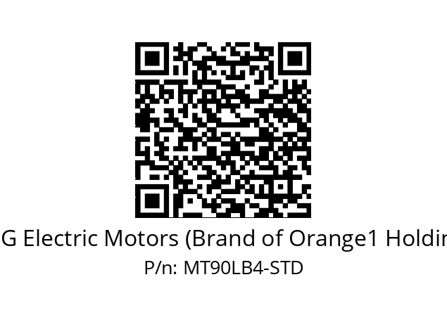   CEG Electric Motors (Brand of Orange1 Holding) MT90LB4-STD