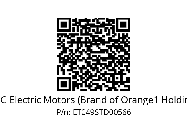   CEG Electric Motors (Brand of Orange1 Holding) ET049STD00566