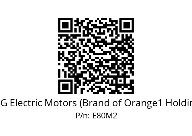   CEG Electric Motors (Brand of Orange1 Holding) E80M2