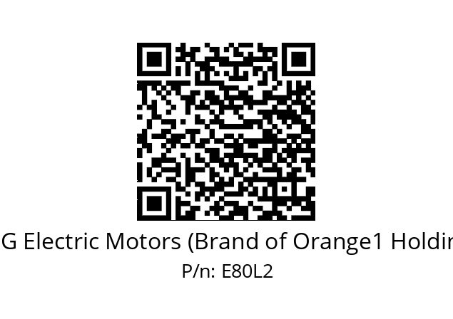   CEG Electric Motors (Brand of Orange1 Holding) E80L2