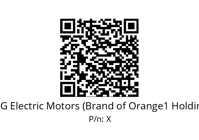   CEG Electric Motors (Brand of Orange1 Holding) X