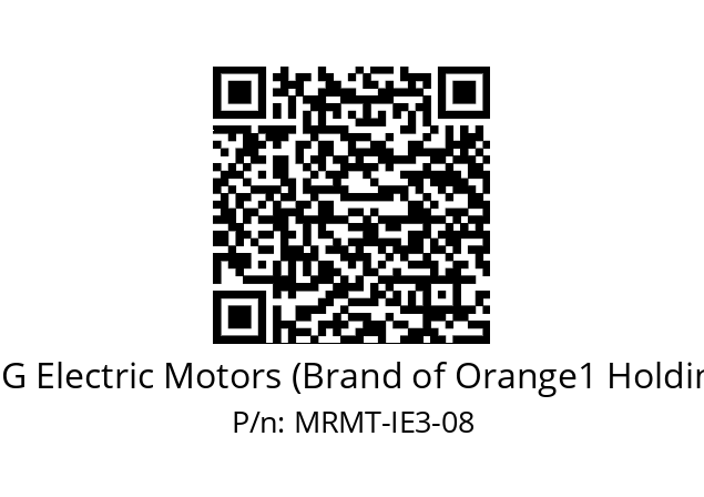   CEG Electric Motors (Brand of Orange1 Holding) MRMT-IE3-08