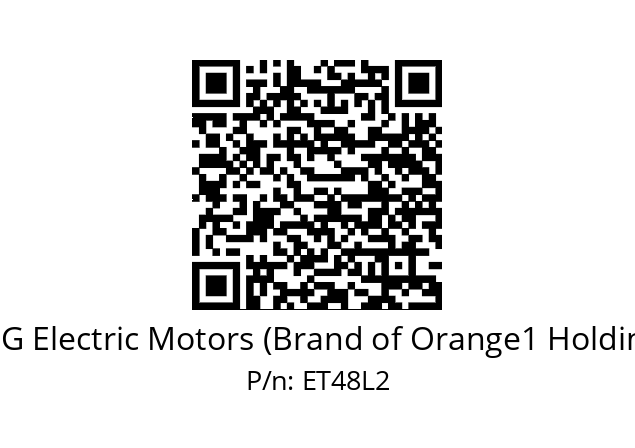   CEG Electric Motors (Brand of Orange1 Holding) ET48L2