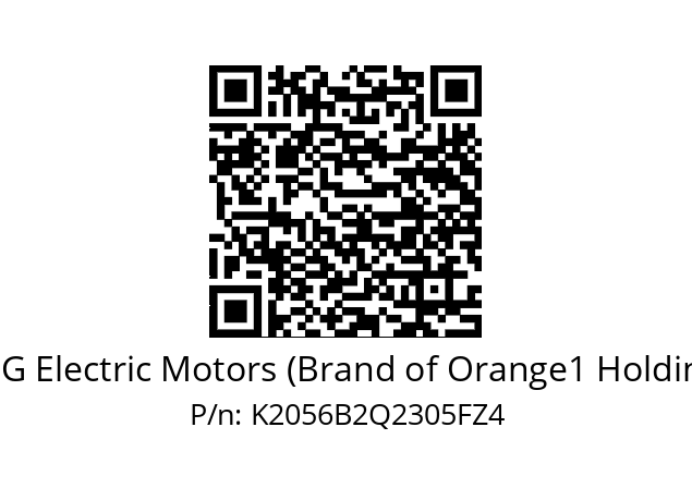   CEG Electric Motors (Brand of Orange1 Holding) K2056B2Q2305FZ4