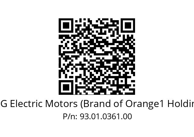   CEG Electric Motors (Brand of Orange1 Holding) 93.01.0361.00