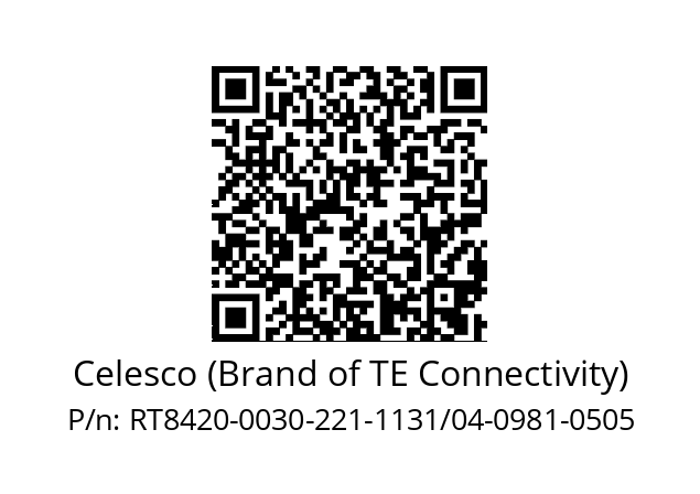   Celesco (Brand of TE Connectivity) RT8420-0030-221-1131/04-0981-0505