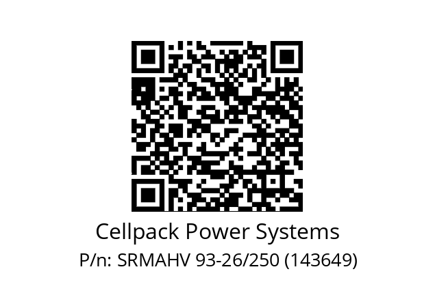   Cellpack Power Systems SRMAHV 93-26/250 (143649)