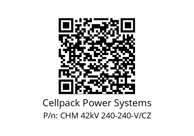   Cellpack Power Systems CHM 42kV 240-240-V/CZ