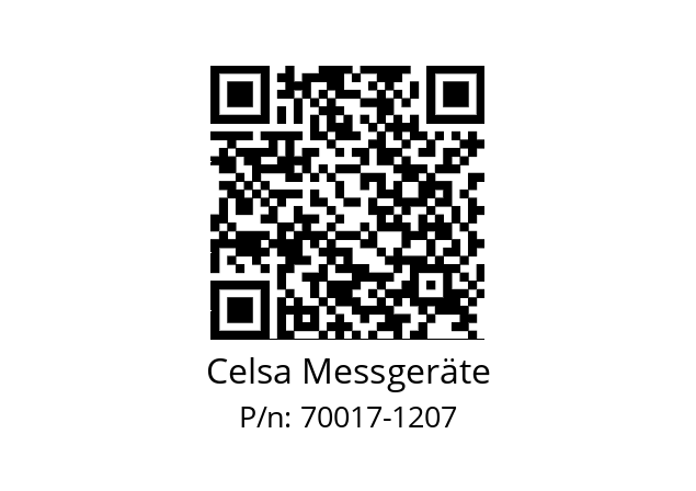   Celsa Messgeräte 70017-1207