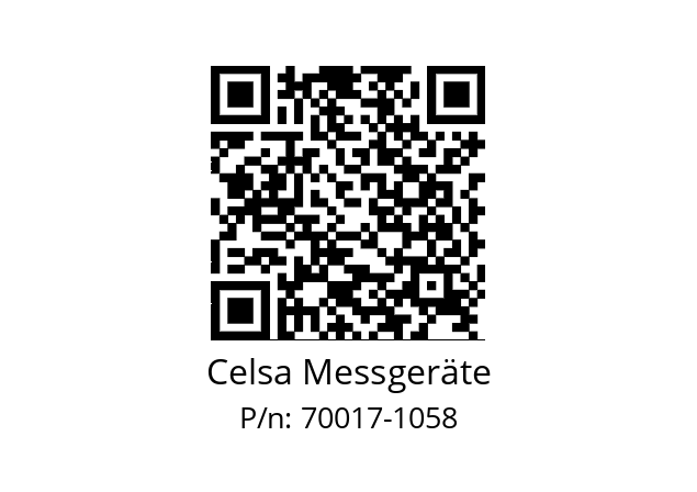   Celsa Messgeräte 70017-1058