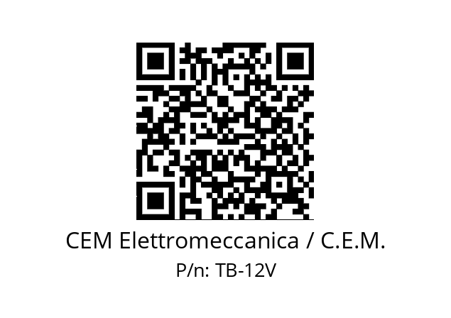   CEM Elettromeccanica / C.E.M. TB-12V