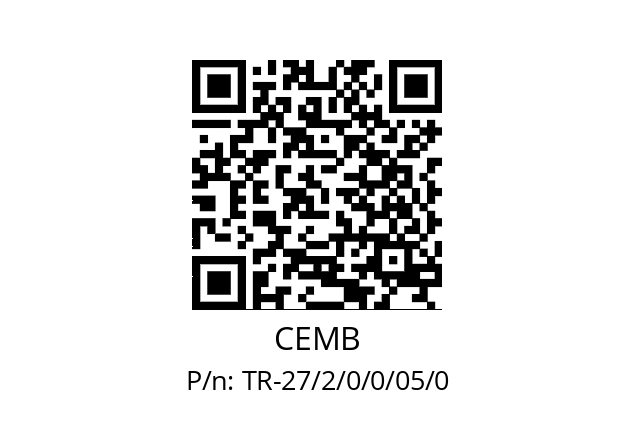   CEMB TR-27/2/0/0/05/0