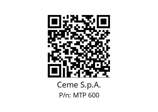   Ceme S.p.A. MTP 600