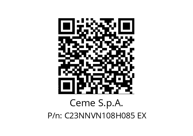   Ceme S.p.A. C23NNVN108H085 EX