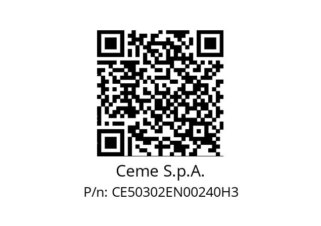   Ceme S.p.A. CE50302EN00240H3