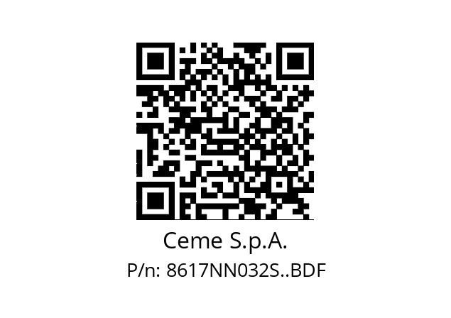   Ceme S.p.A. 8617NN032S..BDF