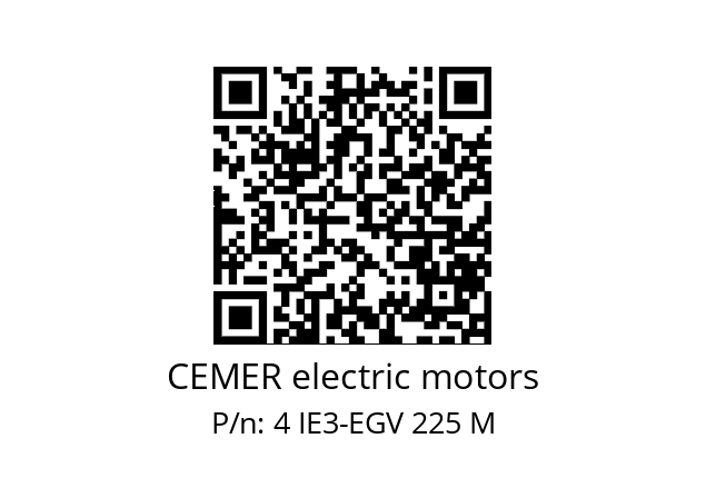   CEMER electric motors 4 IE3-EGV 225 M