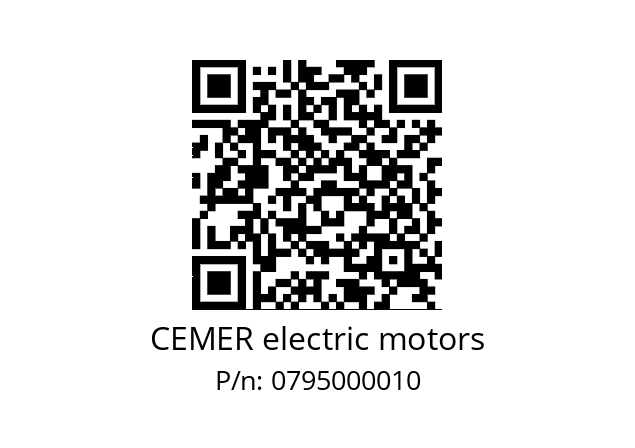   CEMER electric motors 0795000010