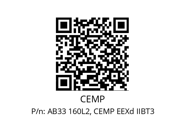   CEMP AB33 160L2, CEMP EEXd IIBT3